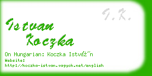istvan koczka business card